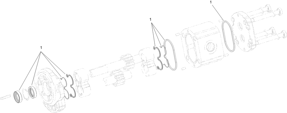Gear Pump Assembly No. 117-6307 Diagram and Parts List for 22974 400000000 - 401999999 Toro Lawn Tractor Accessories