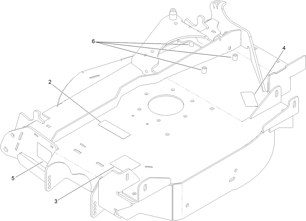 Lh Wing Deck Decal Assembly Diagram and Parts List for 72096 406343181-407109999 Toro Lawn Tractor
