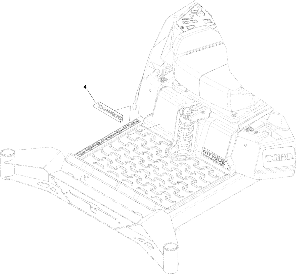 Model Specific Decal Assembly Diagram and Parts List for 76425 400000000 - 415399999 Toro Lawn Tractor