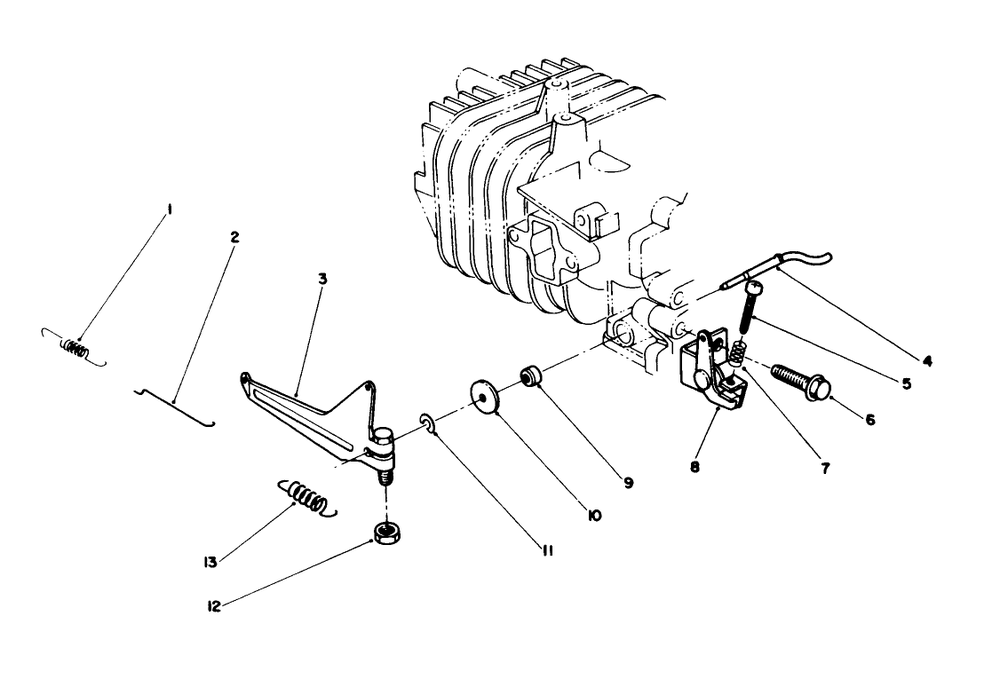 Governor Assembly Model No. 47pp3-4 Diagram and Parts List for 38181 4900001 - 4999999 Toro Snow Blower