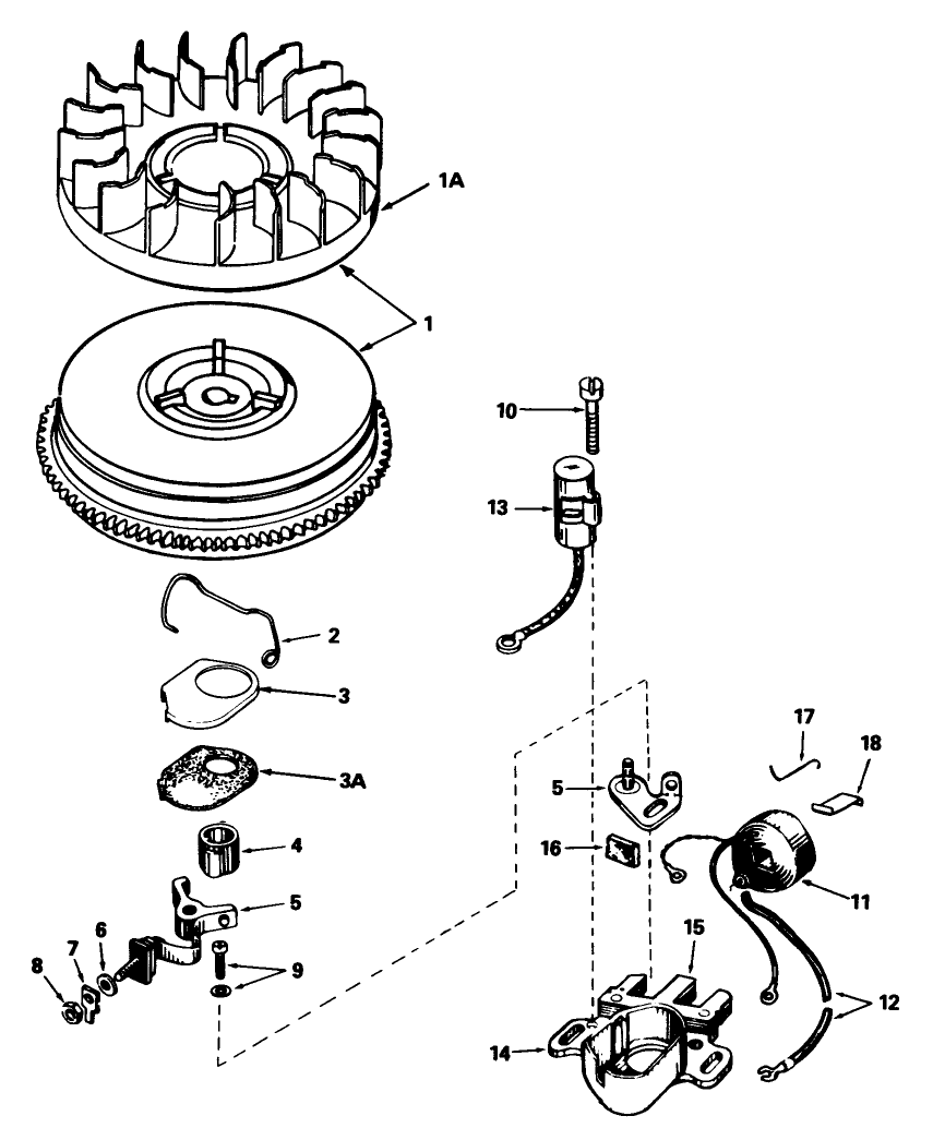 Magneto No. 610944a Diagram and Parts List for 38010 1000001 - 1999999 Toro Snow Blower