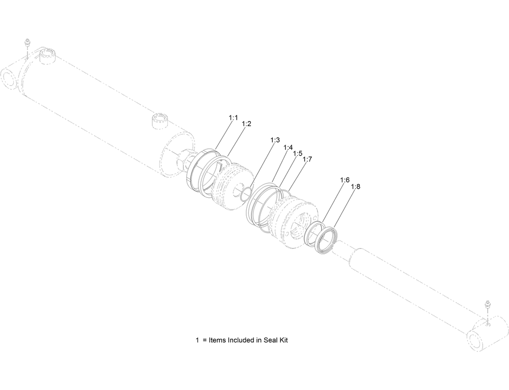 Hydraulic Cylinder Assembly No. Au116296 Diagram and Parts List for 23898 400000000 - 999999999 Toro Lawn Tractor Accessories