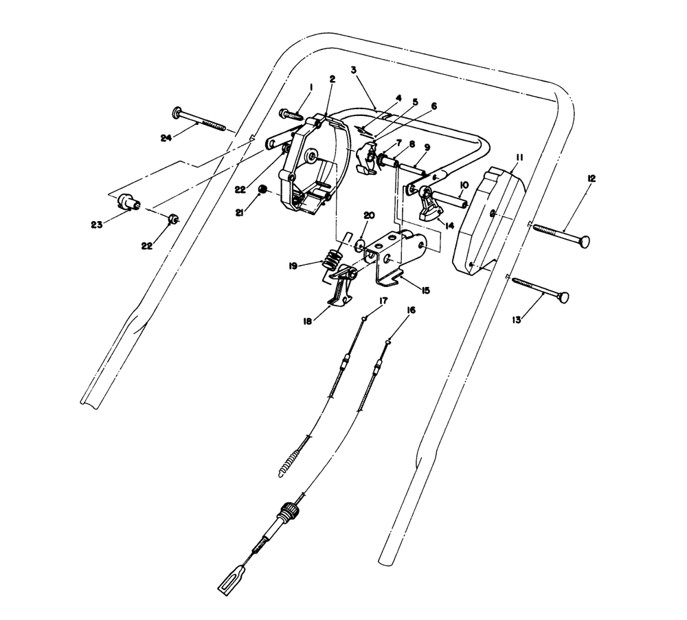 Traction Control Assembly Diagram and Parts List for 20695 8000001 - 8999999 Toro Lawn Mower