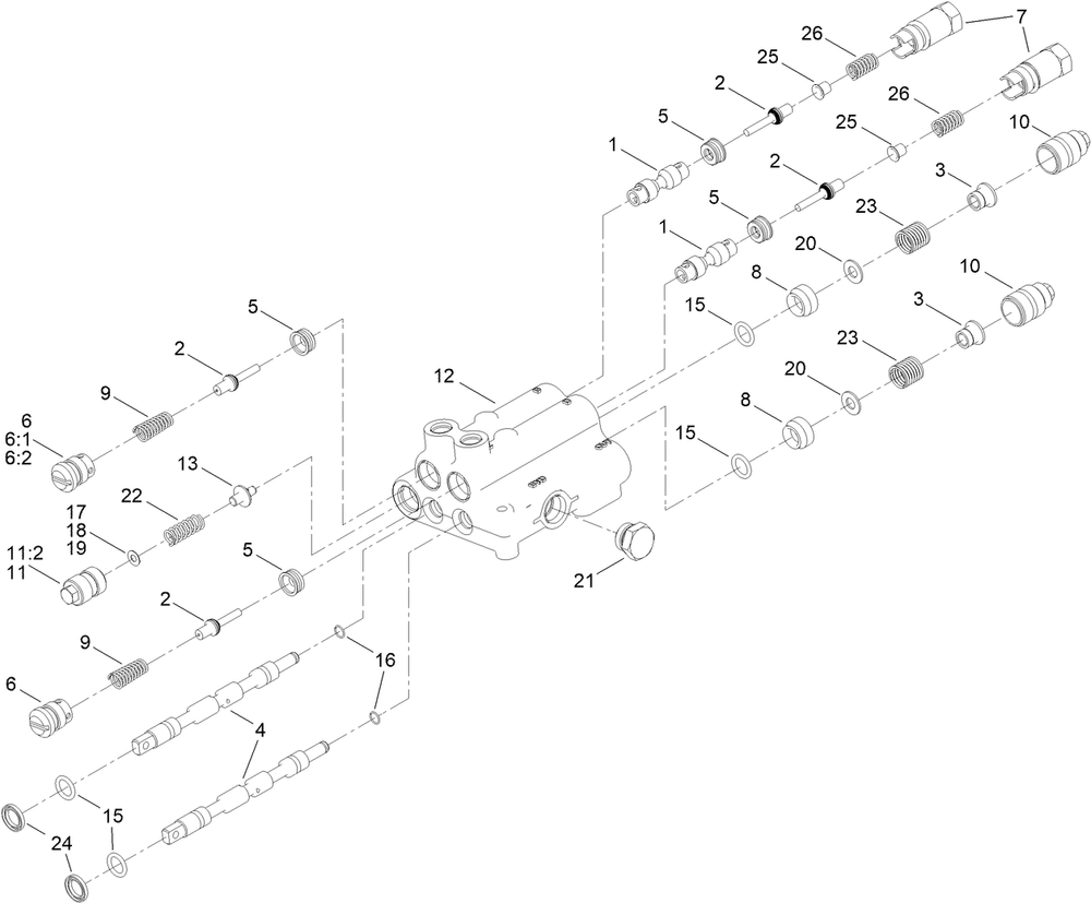 Hydraulic Steering Valve Assembly No. Au407213a1 Diagram and Parts List for 25530T 323000000 - 999999999 Toro Lawn Tractor Accessories