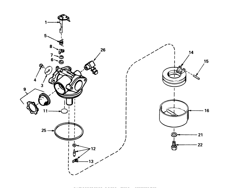 Carburetor No. 632046 Diagram and Parts List for 18017 0000001 - 0999999 Toro Lawn Mower