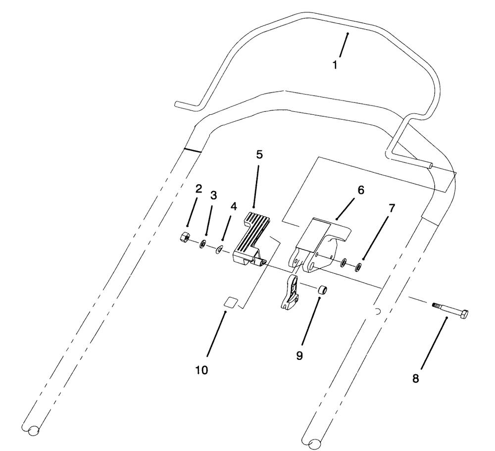 Control Assembly Diagram and Parts List for 20908BC 4900001 - 4999999 Toro Lawn Mower
