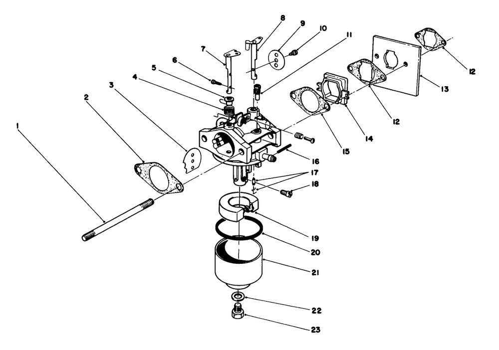Carburetor Assembly (Engine No. 47pg6) Diagram and Parts List for 16202C 7000001 - 7999999 Toro Lawn Mower