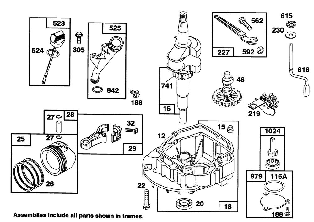 Engine Briggs & Stratton Model 97772-0112-01 Diagram and Parts List for 20328B 2000001 - 2999999 Toro Lawn Mower