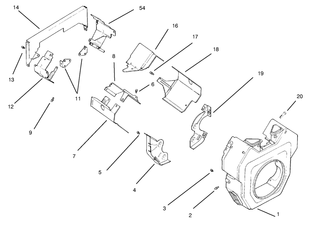 Baffles & Shroud-Kohler Engine Model Ch20qs Ps 64556 Diagram and Parts List for 30612 790001 - 799999 Toro Lawn Tractor