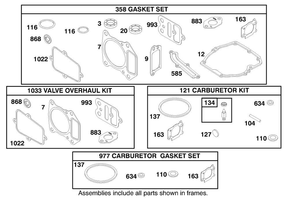 Engine Gts-200 Diagram and Parts List for 26637 8900001 - 8999999 Toro Lawn Mower