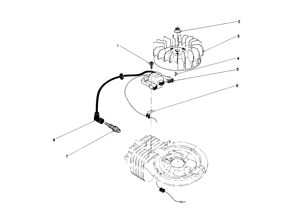 Ignition Assembly (Model No. 47pk9-1) Diagram and Parts List for 20680 0000001 - 0999999 Toro Lawn Mower
