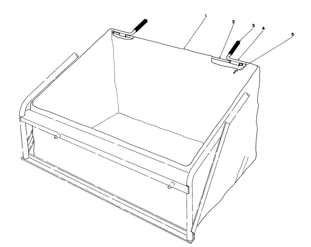 Leaf Bag Model 59123 (For Use On Twin Bagger Grass Catcher)(Optional) Diagram and Parts List for 57365 6000001 - 6999999 Toro Lawn Tractor