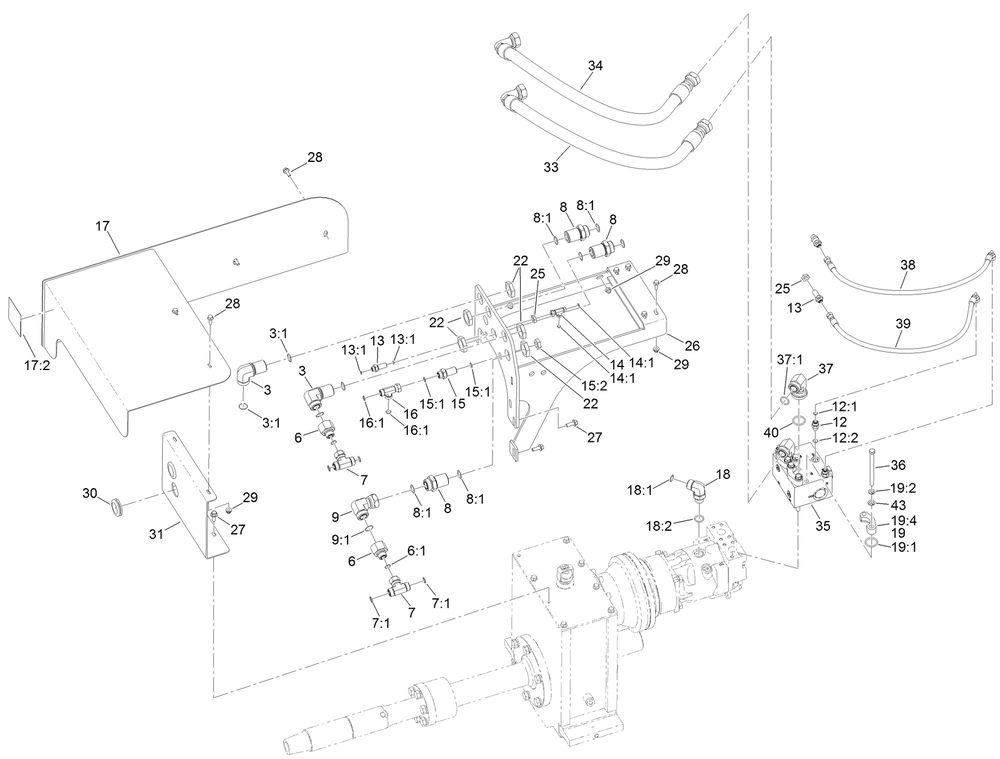Carriage Guard And Mounting Assembly Diagram and Parts List for 23899 316000001 - 316999999 Toro Lawn Tractor Accessories