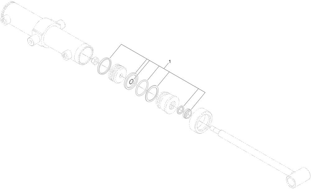 Hydraulic Cylinder Assembly No. 117-6441 Diagram and Parts List for 23208HD 400000000 - 999999999 Toro Stump Grinder