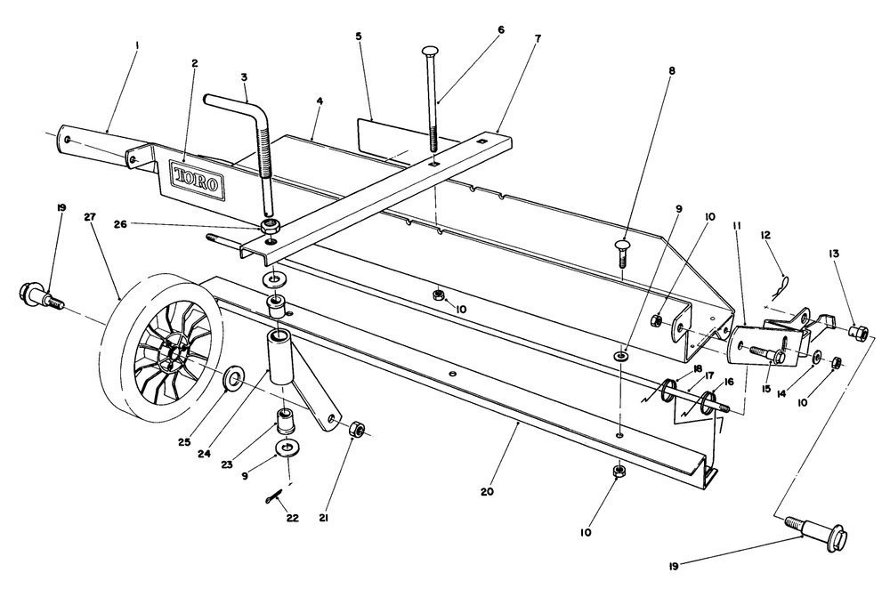 Dethatcher Kit Model No. 59126 (Optional) Diagram and Parts List for 20718C 5000001 - 5999999 Toro Lawn Mower