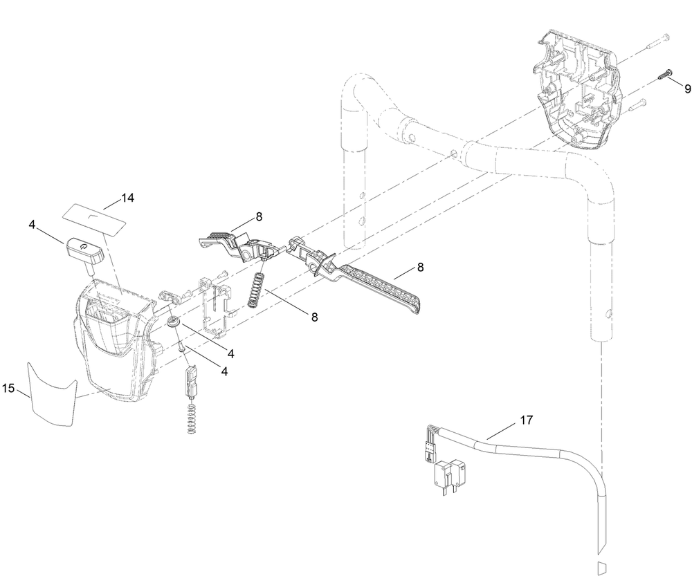 Control Arm Assembly No. 134-5240 Diagram and Parts List for 21836 321000001 - 321999999 Toro Lawn Mower