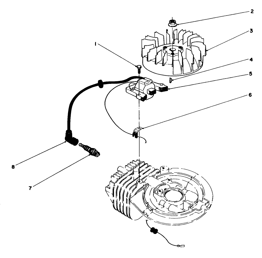 Ignition Assembly (Model No. 47pl0-1) Diagram and Parts List for 16785 1000001 - 1999999 Toro Lawn Mower