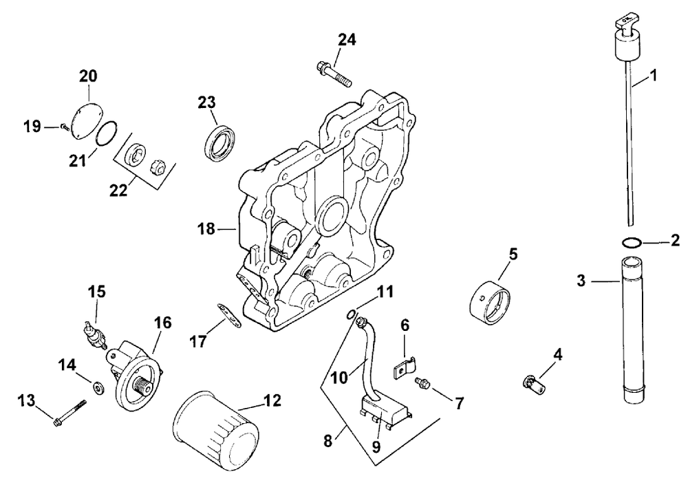 Oil Pan/Lubrication Diagram and Parts List for 73448 8900001 - 8900499 Toro Lawn Tractor