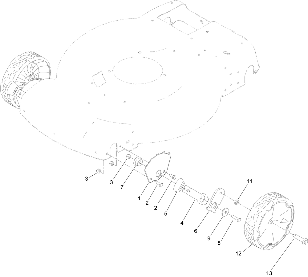 Front Wheel And Height-Of-Cut Assembly Diagram and Parts List for 21467 400000000 - 999999999 Toro Lawn Mower