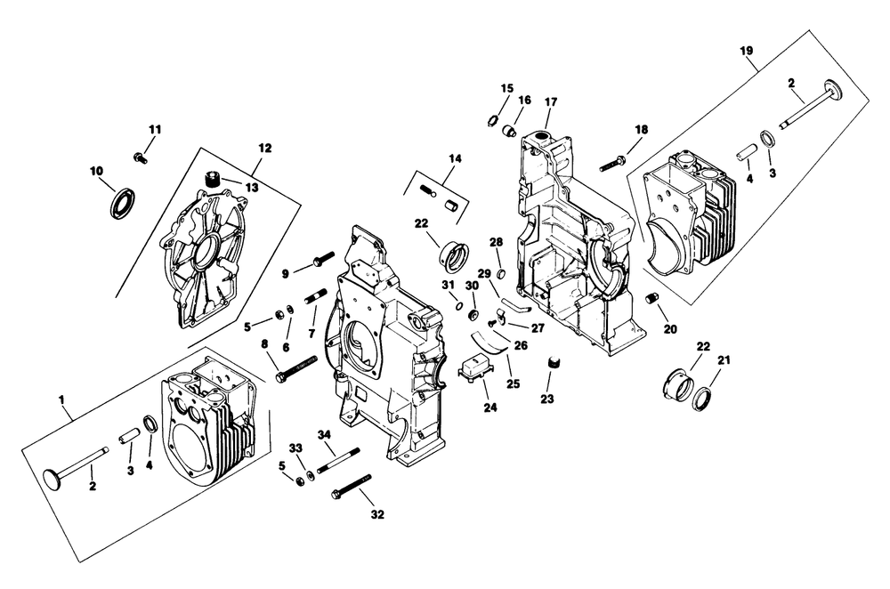 Crankcase Engine Kohler Model No. M18qs-24615 (Continued) Diagram and Parts List for 30718 0000001 - 0999999 Toro Lawn Tractor
