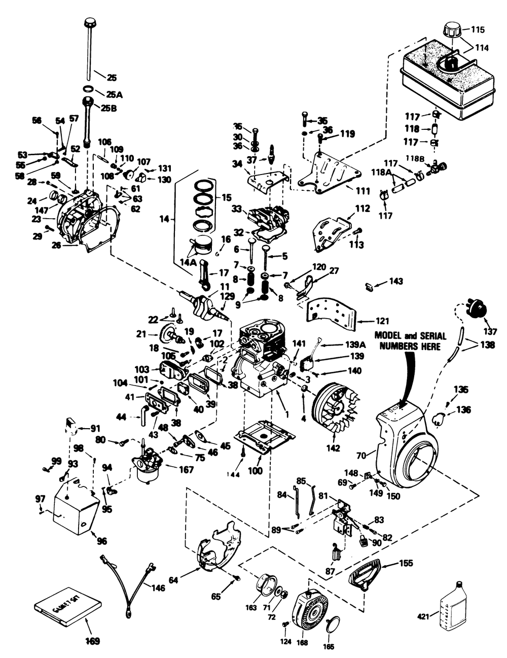 Engine Tecumseh Model Hsk70-130282r Diagram and Parts List for 38073 3900001 - 3999999 Toro Snow Blower