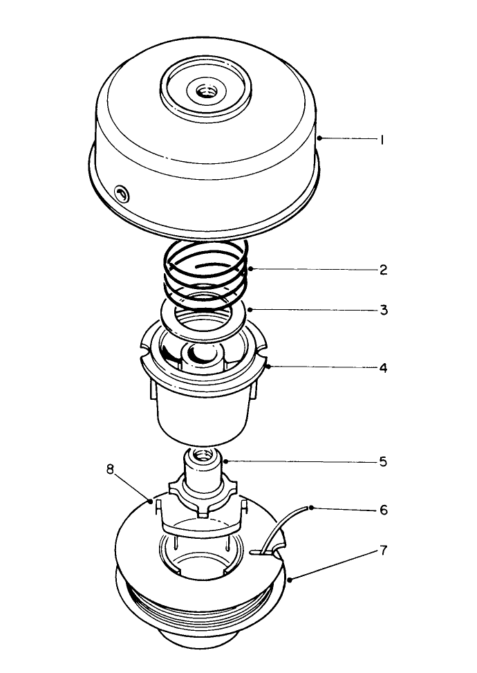 Single Line Bump & Feed Cutter Head Diagram and Parts List for 51652 1000001 - 1999999 Toro Trimmer