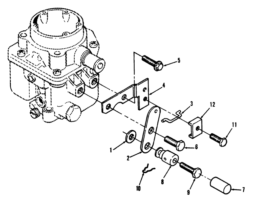 Choke Linkage Diagram and Parts List for 73421 5901047 - 5999999 Toro Lawn Tractor