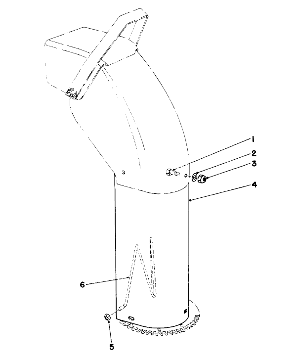Chute Extension Kit 26-1100 (Optional) Diagram and Parts List for 38150 7000001 - 7999999 Toro Snow Blower