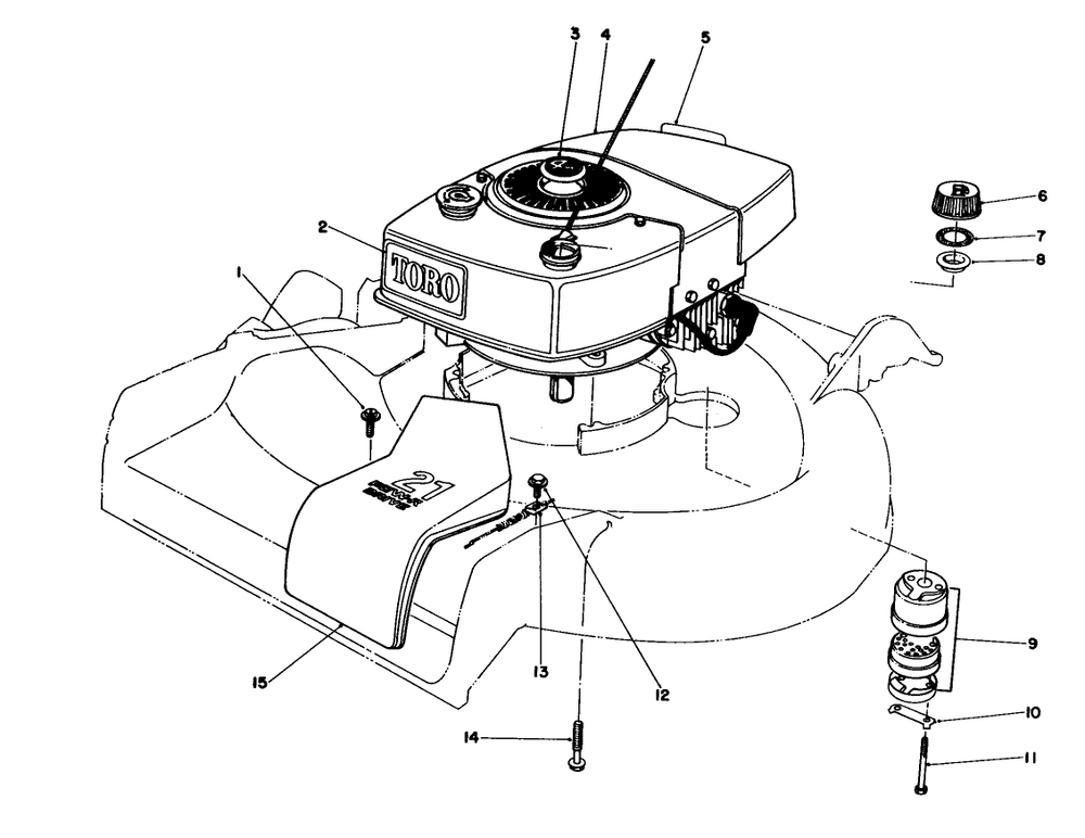 Engine Assembly Diagram and Parts List for 16771 3000001 - 3999999 Toro Lawn Mower