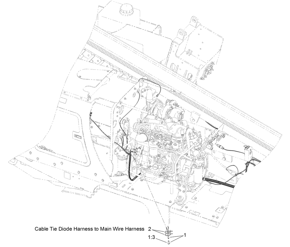 Diode Harness Assembly No. 138-5054 Diagram and Parts List for 138-5054  Toro Lawn Tractor Accessories