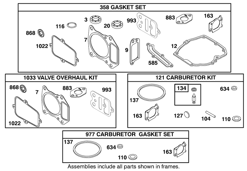 Engine Gts-200 Diagram and Parts List for 20487 9900001 - 9999999 Toro Lawn Mower