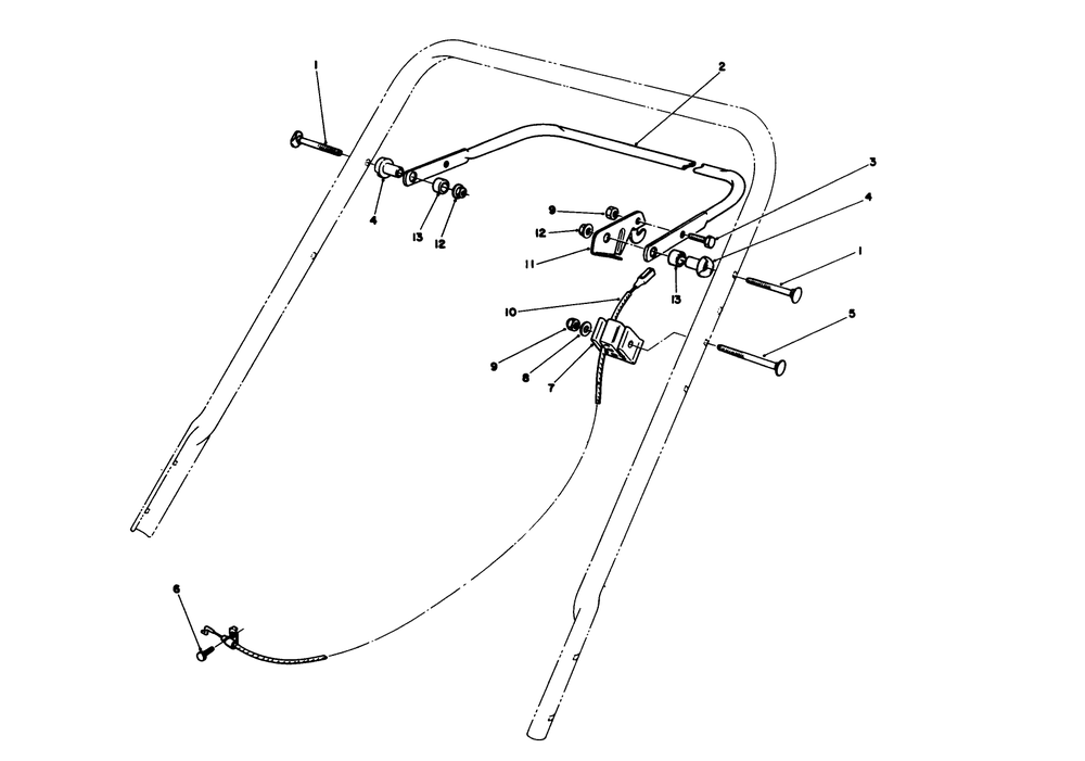 Control Assembly Diagram and Parts List for 20588 0000001 - 0999999 Toro Lawn Mower