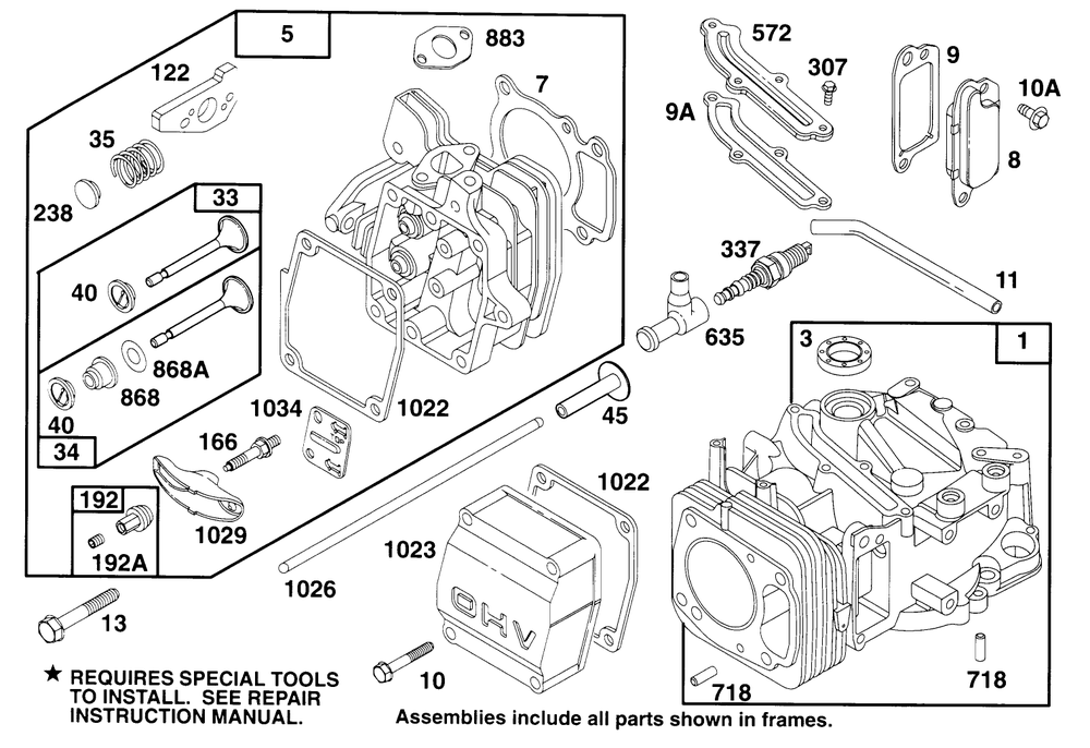 Engine Gts 150 Diagram and Parts List for 22151 5900001 - 5999999 Toro Lawn Mower