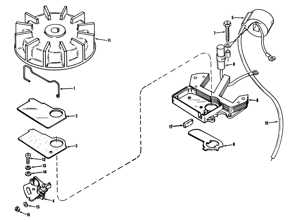 Magneto No. 610659 Diagram and Parts List for 31502 5000001 - 5999999 Toro Snow Blower