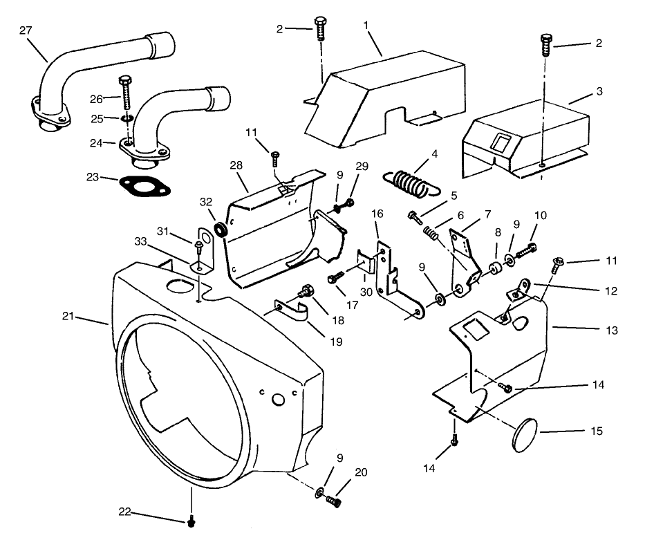 Engine Air Housing - Onan P220g Type I/10808h Diagram and Parts List for 30620 790001 - 799999 Toro Lawn Tractor
