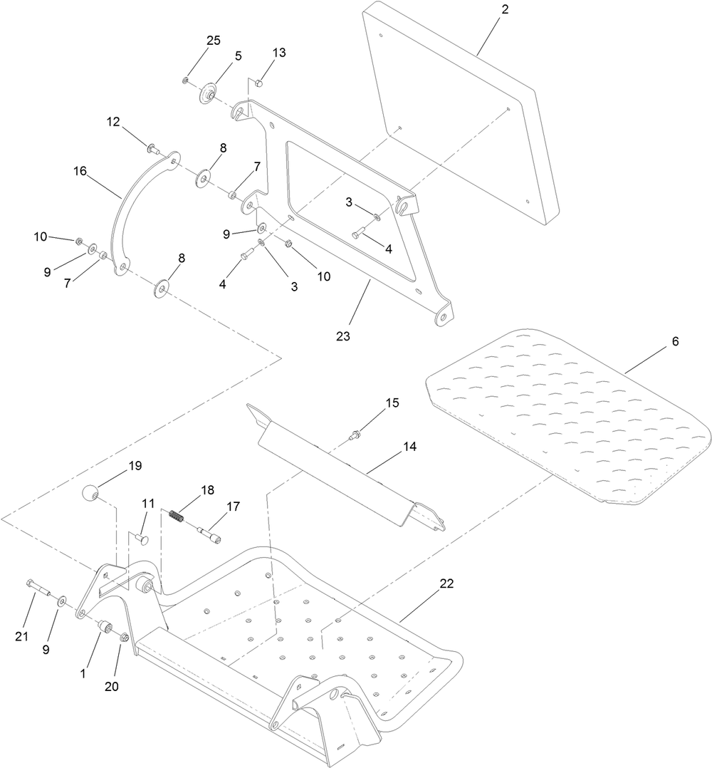 Platform Assembly Diagram and Parts List for 68138HD 400000000 - 403090249 Toro Lawn Tractor Accessories