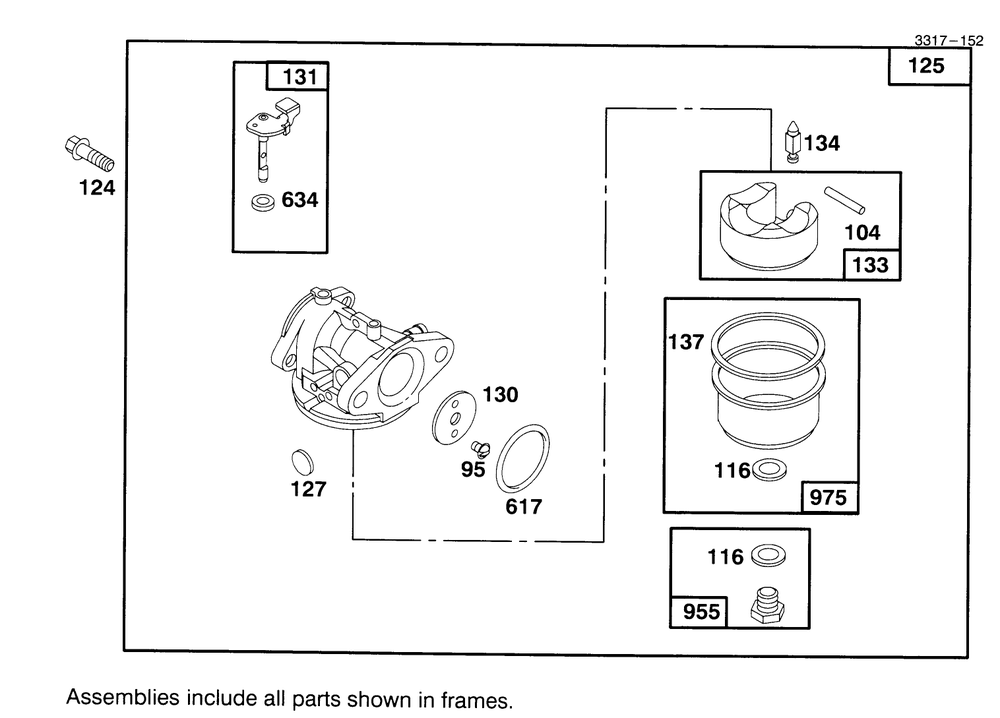 Engine Briggs & Stratton Model 127802-0640-01 Diagram and Parts List for 20443 5900001 - 5999999 Toro Lawn Mower