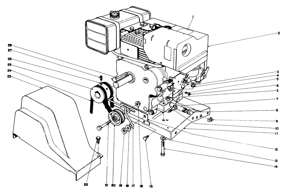 Engine Assembly Diagram and Parts List for 31763 7000001 - 7999999 Toro Snow Blower