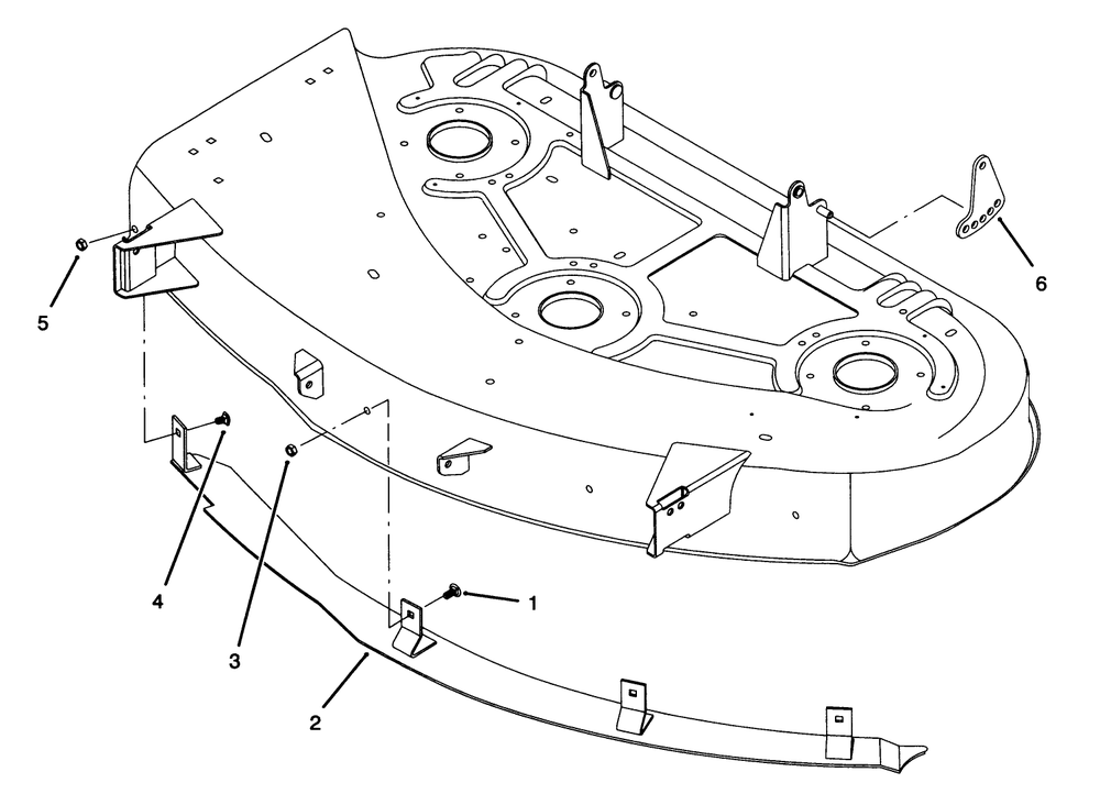 Baffle Assembly & Adjusting Link Diagram and Parts List for 79102 5900001 - 5999999 Toro Lawn Tractor
