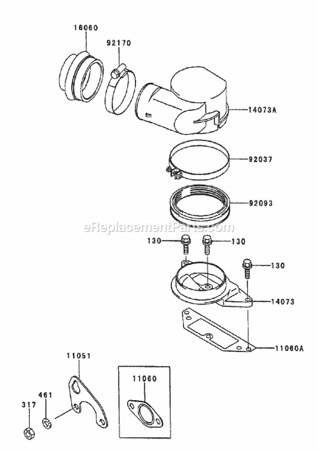 Air Filter/Muffler Assembly Kawasaki Fd750d-A Diagram and Parts List for 74250 240000001-240999999 Toro Lawn Mower
