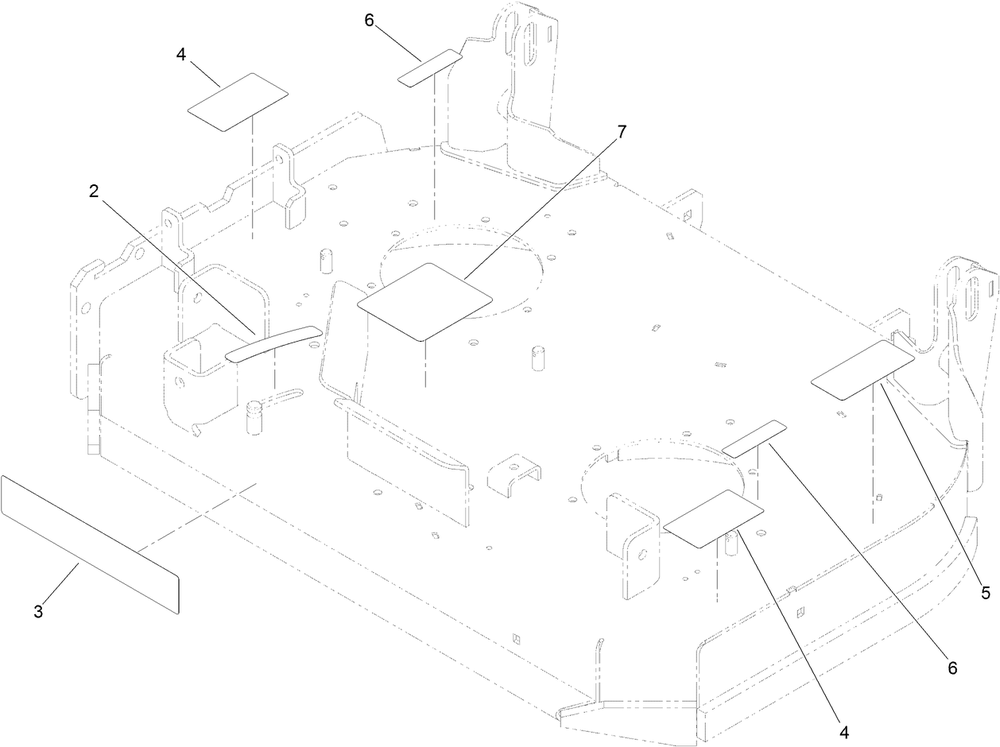 Deck Decal Assembly Diagram and Parts List for 74534TE (313000001-313999999)(2013) Toro Lawn Mower