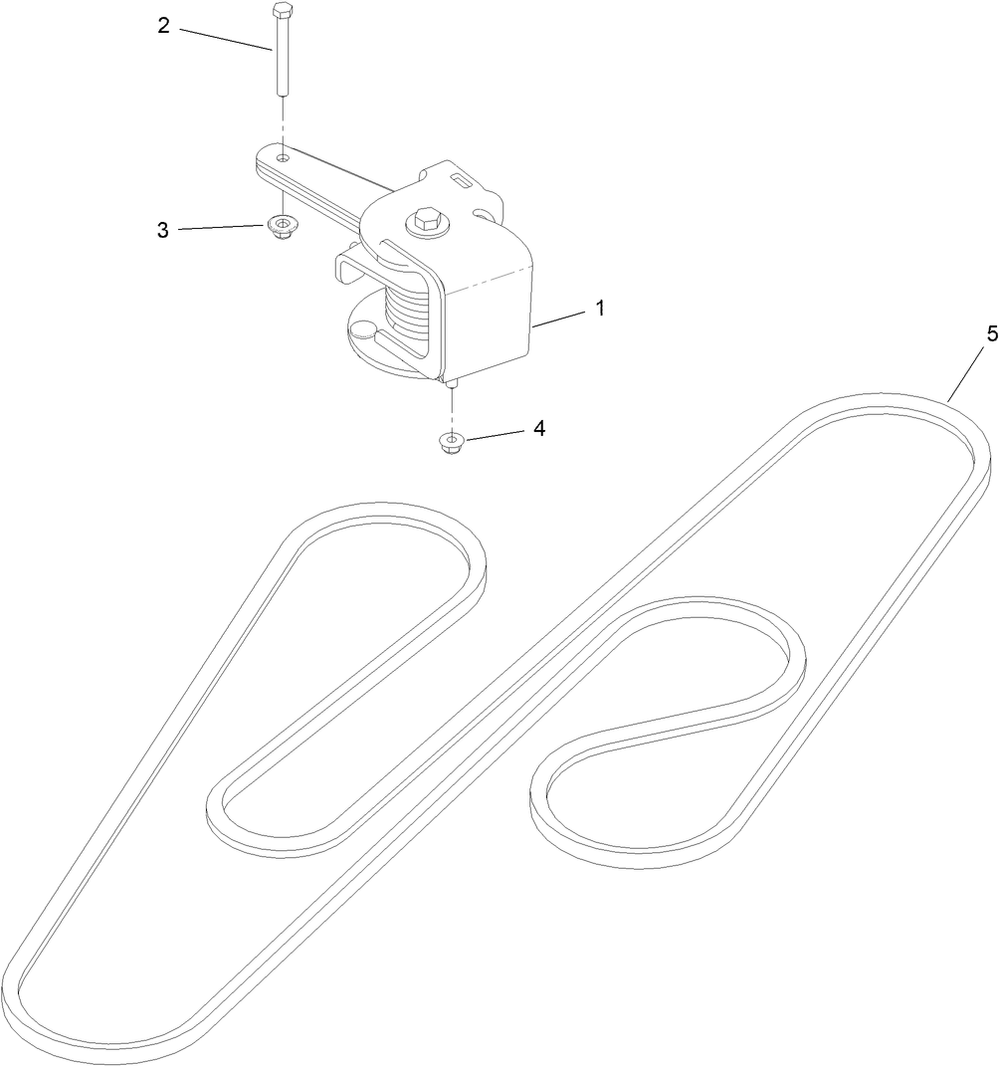Torsion Idler Kit Assembly No. 147-5038 Diagram and Parts List for 147-5038  Toro Lawn Mower