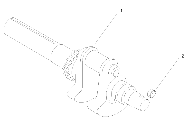 Group 1-Crankshaft Diagram and Parts List for 22305 990001 - 991007 Toro Lawn Tractor Accessories