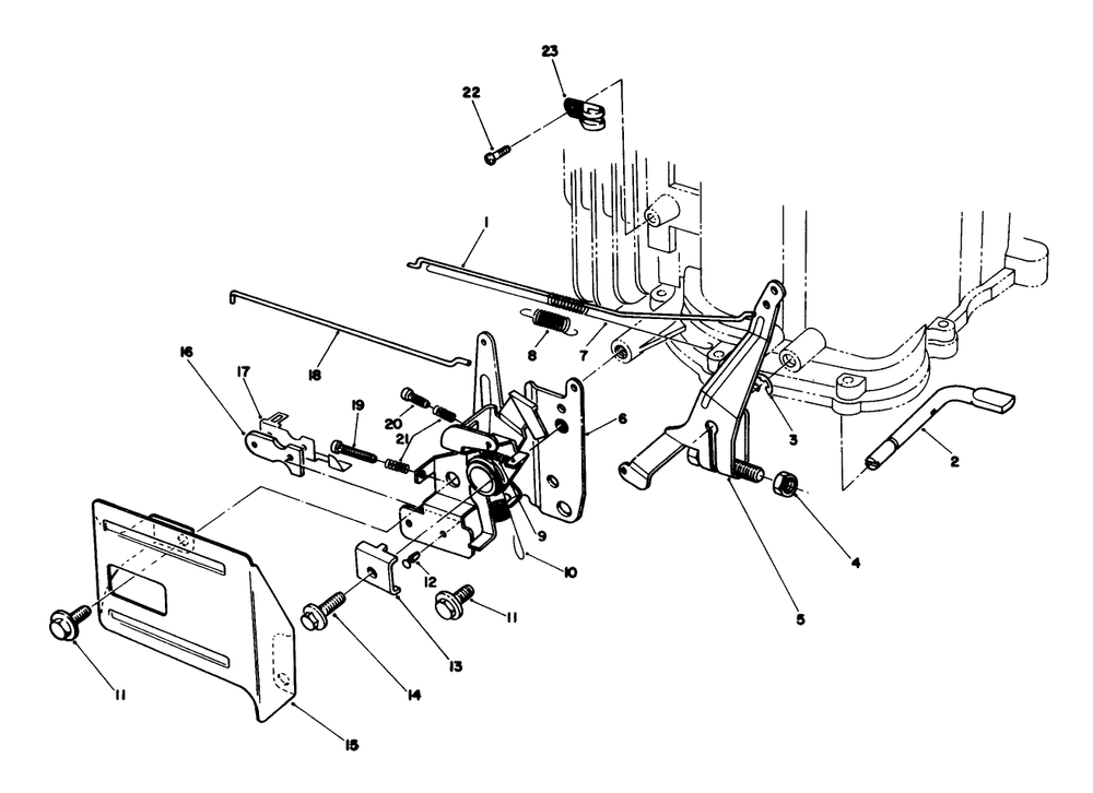 Governor Assembly (Model No. Vmh7) Diagram and Parts List for 20624 8000001 - 8999999 Toro Lawn Mower