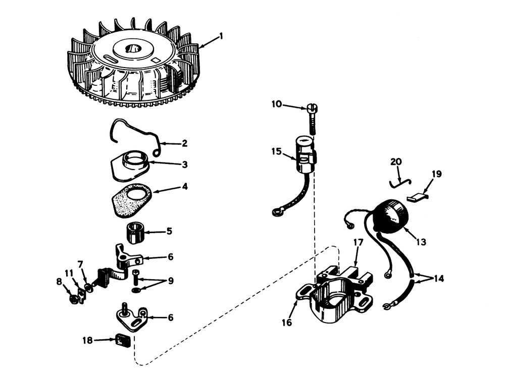 Magneto No. 610793 Diagram and Parts List for 20451 6000001 - 6999999 Toro Lawn Mower