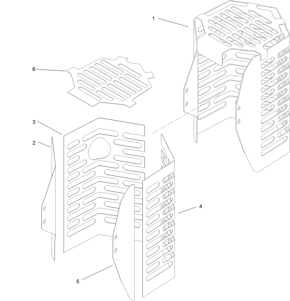 Muffler Shield Assembly Diagram and Parts List for 31914 405300000-410299999 Toro Lawn Mower