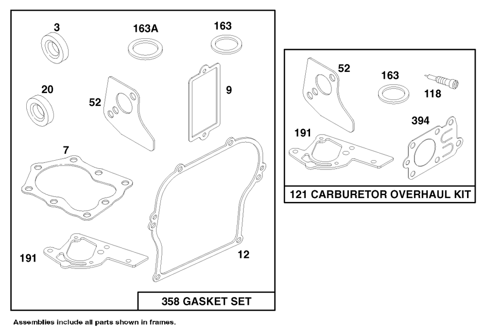 Engine Briggs & Stratton Model 135202-0263-01 Diagram and Parts List for 62924 9900001 - 9999999 Toro Leaf Blower / Vacuum