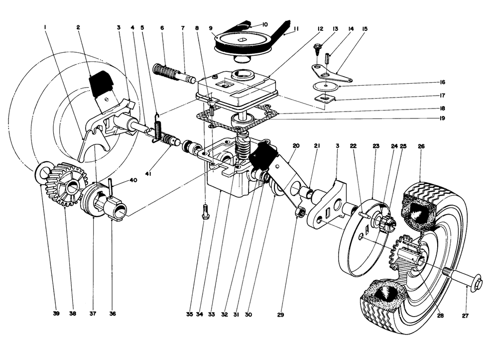 Gear Box Assembly Diagram and Parts List for 16169 6000001 - 6999999 Toro Lawn Mower