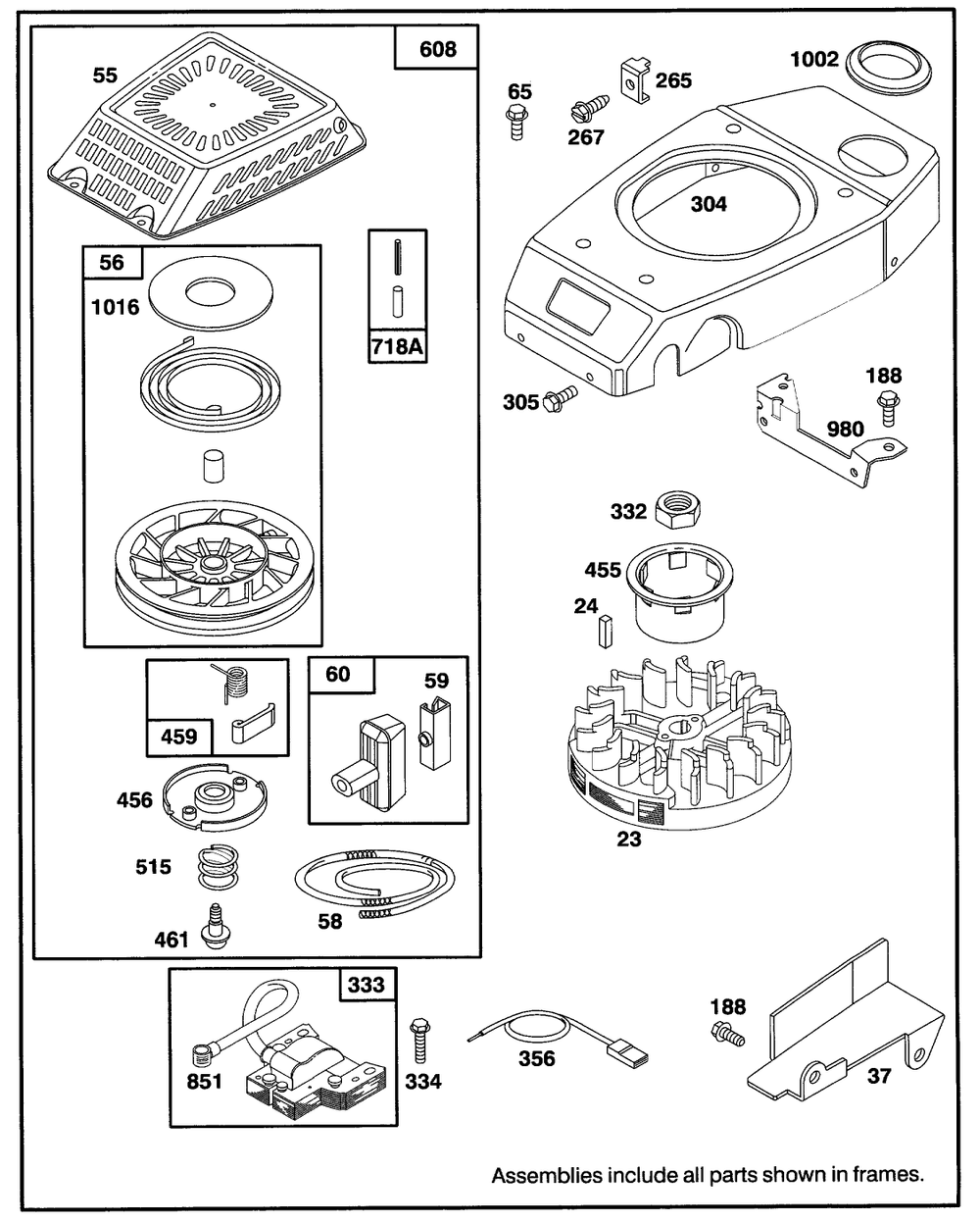 Engine Gts-150 Diagram and Parts List for 20438 49000001 - 49999999 Toro Lawn Mower