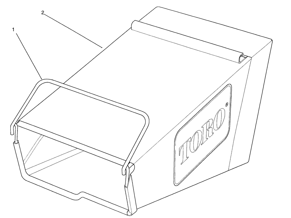 Grass Bag Assembly Model 26625b Serial Nos. 1000363-& Up Model 26625bg Serial Nos.1000301 & Up Diagram and Parts List for 26625B 1000001 - 1999999 Toro Lawn Mower